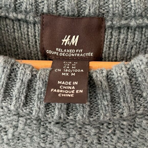 H&M Wool Blend Oversized Crew Neck Sweater Medium - Picture 5 of 8
